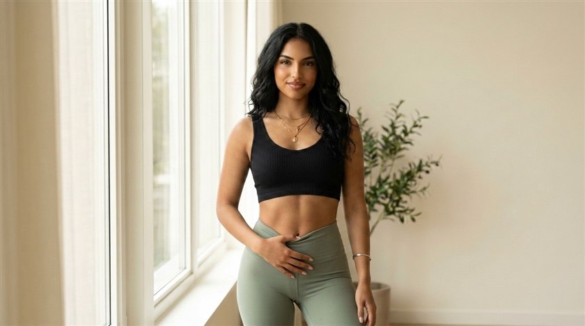 Femme active pratiquant la musculation
